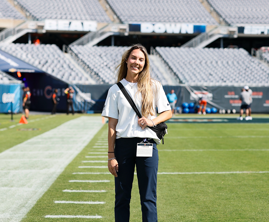 Carly Collins on-field