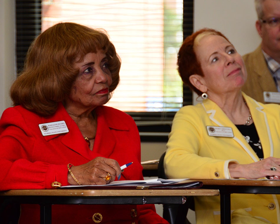 Marvalene Hughes and Marcy Driscoll