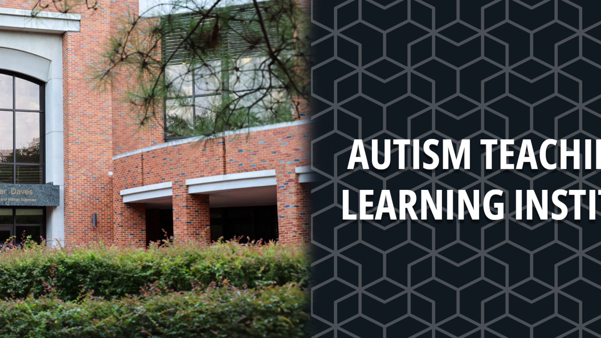 Stone Building facade with Autism Teaching & Learning Institute overlaid