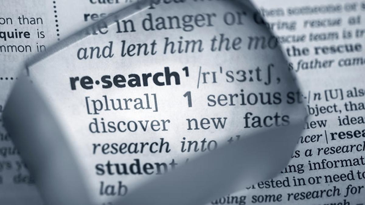 research word showing in the dictionary