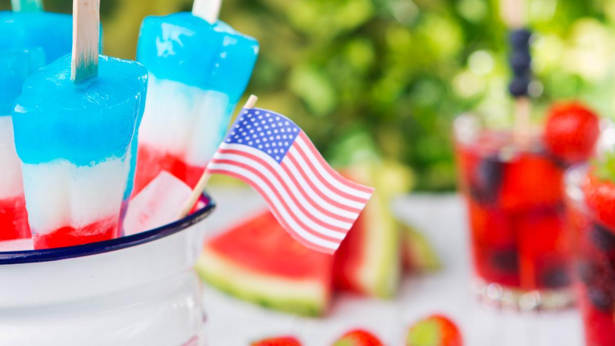red white and blue popsicles
