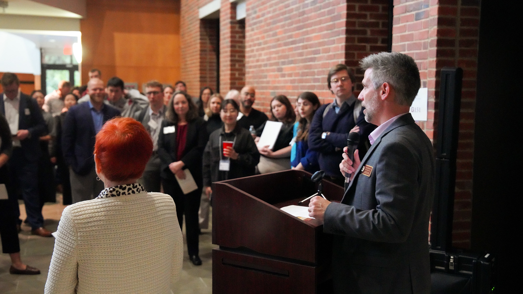 Associate Dean of Research Josh Newman and Driscoll