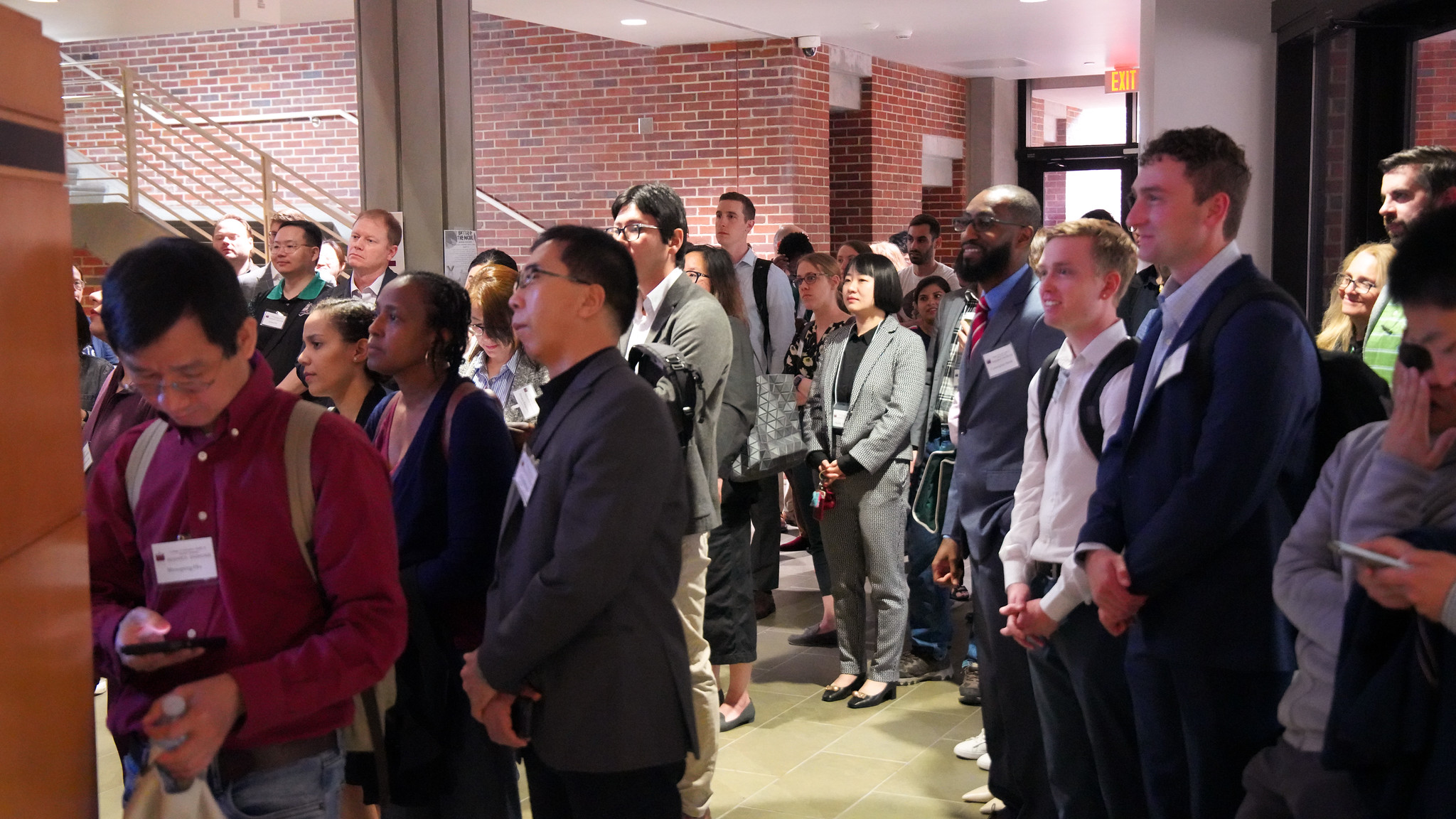 students waiting on awards