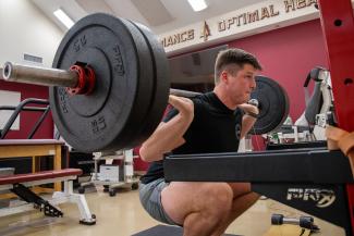 student working out
